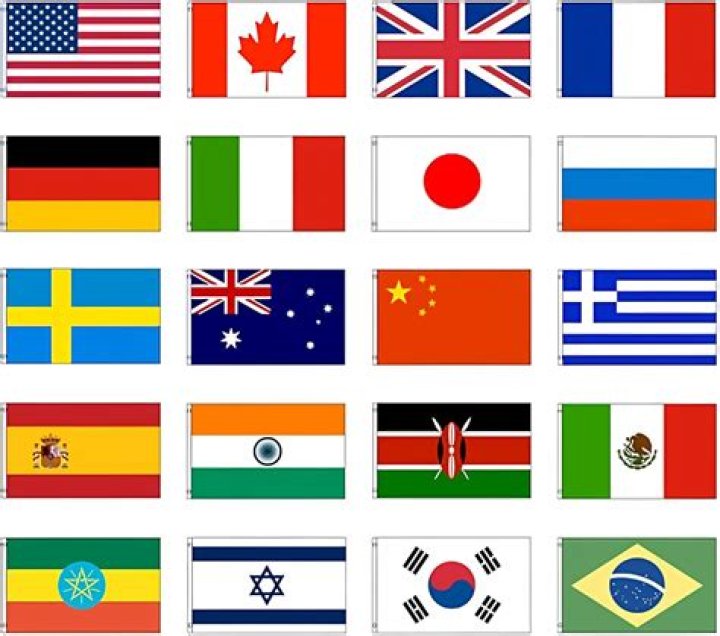 International 3x5 Flag Set of 20 Country Countries Polyester Flags