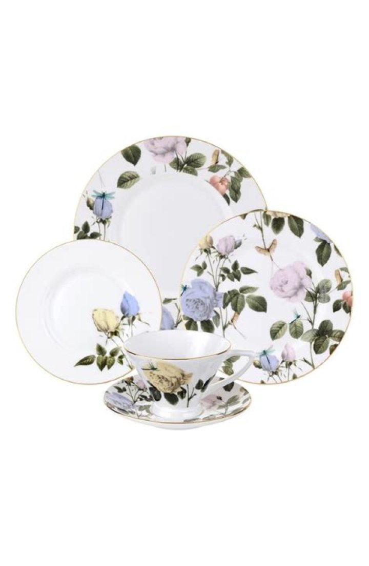 Portmeirion x Ted Baker 'Rosie Lee' Bone China Dinner Plates (Set of 4